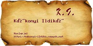 Kákonyi Ildikó névjegykártya