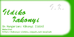 ildiko kakonyi business card